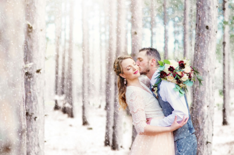Image for Rustic and Romantic Mountaintop Winter Wedding Inspiration
