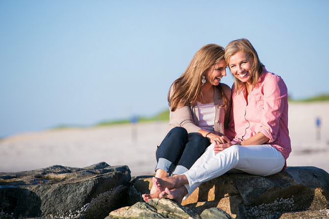 Kate and Kathy’s Playful Beach Engagement