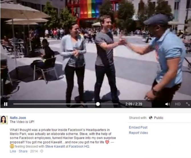 [WATCH] Sweet Facebook Proposal Video (with a Mark Zuckerberg Cameo