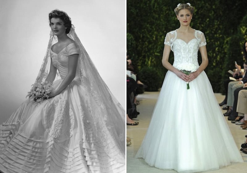 jackie o style wedding dress