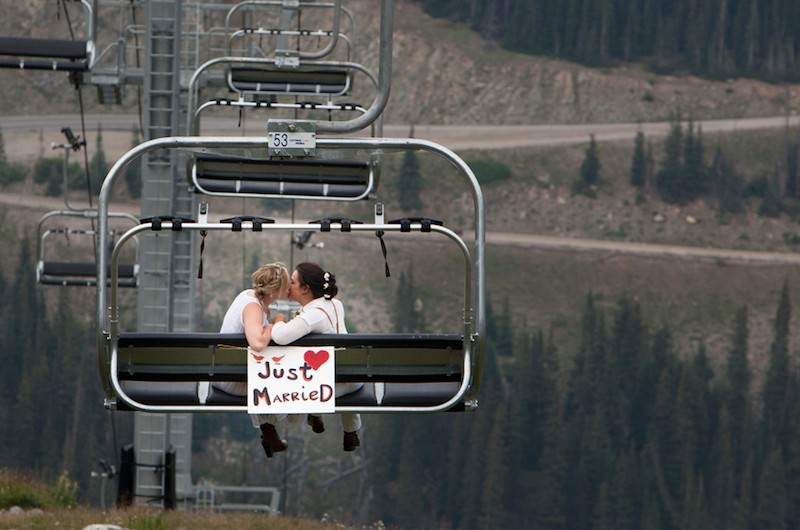 Image for Danielle and Angie’s Rustic Ski Resort Wedding
