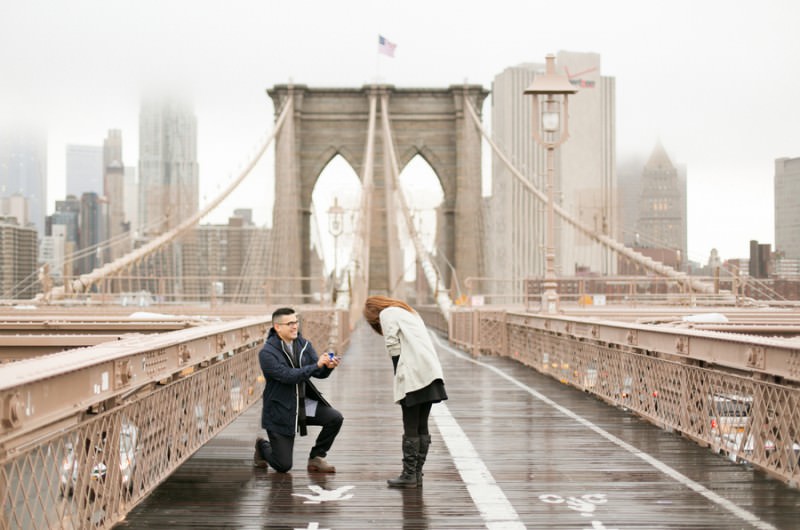 Image for Andrew and Jina’s Brooklyn Bridge Love Lock Proposal