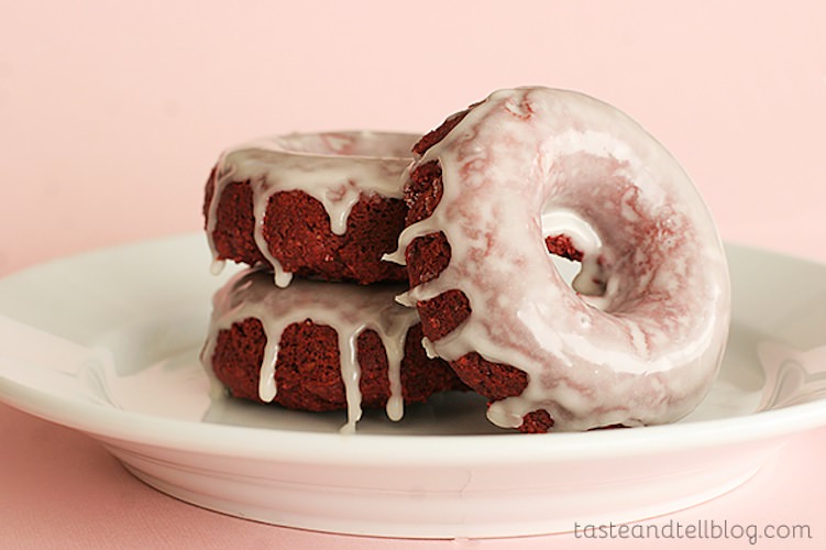 red velvet bakes donuts