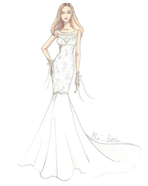 Designer Dress Sketches for Jennifer Aniston's Wedding Day Style (You ...