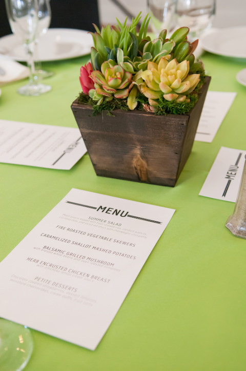 Family style wedding menu | Lauren & Brett's Wedding | Photo by Chloe Jackman