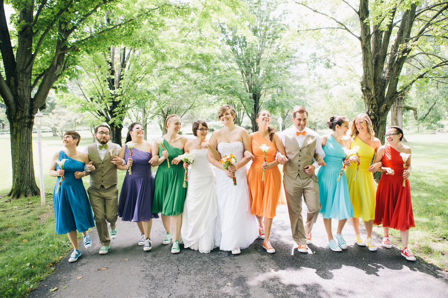 Jessica And Courtneys Rainbow Themed Hudson Valley Wedding Love Inc Mag