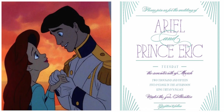 Cinderella Inspired Wedding Invites Plus 6 More Disney Princess