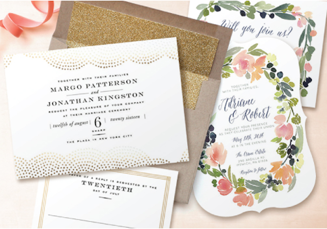 mint wedding invites