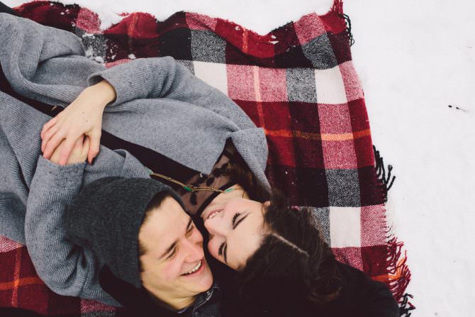 Rachel and Jordan’s Winter Woodland Engagement Shoot