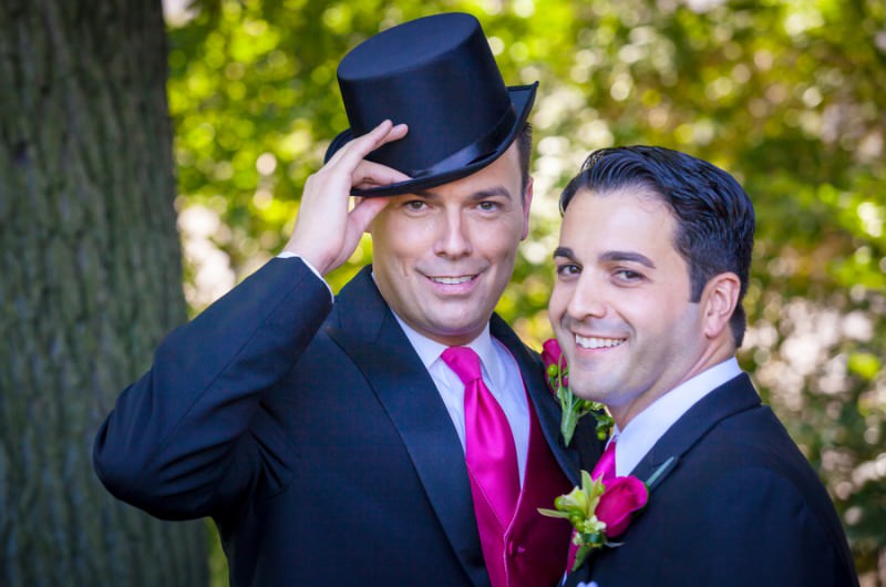 Image for Jason and Michael’s Colorful, Intimate Massachusetts Wedding