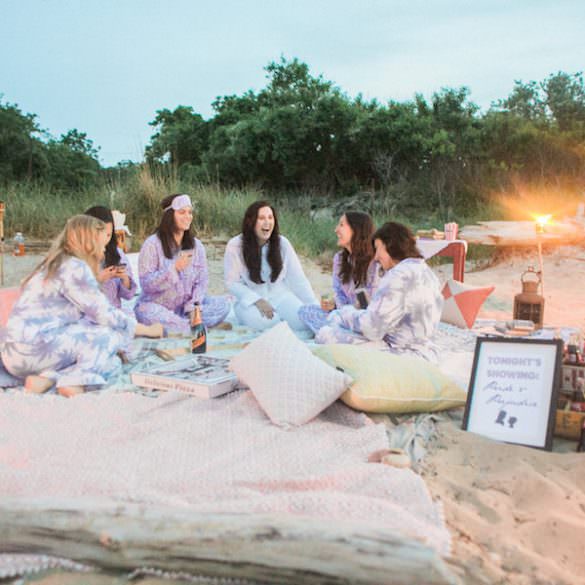 Movie on the Beach Bachelorette Party Inspiration | Photography by Christina Zen Photography