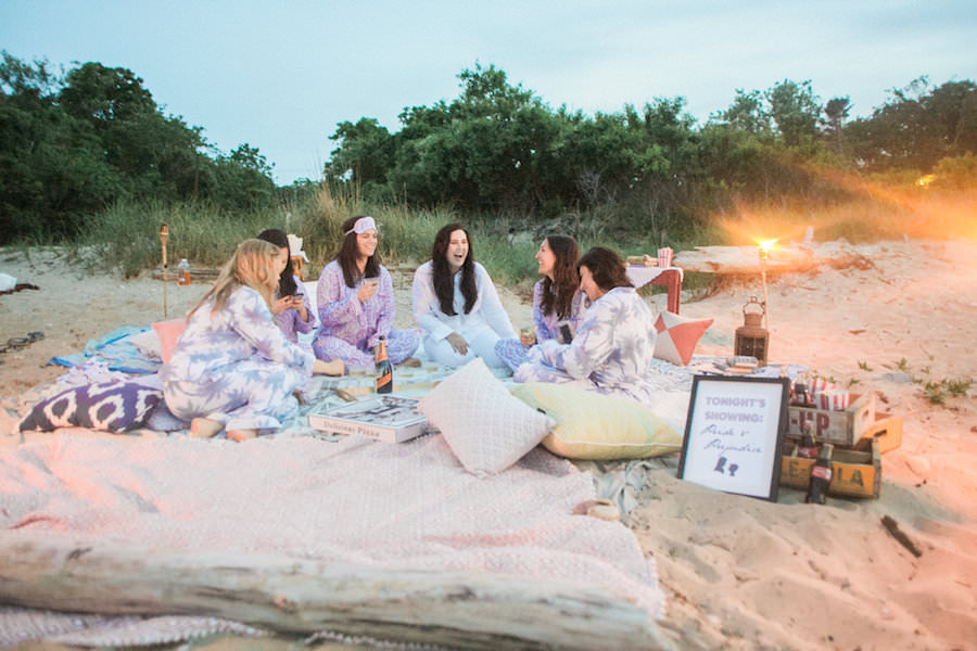 Movie on the Beach Bachelorette Party Inspiration | Photography by Christina Zen Photography