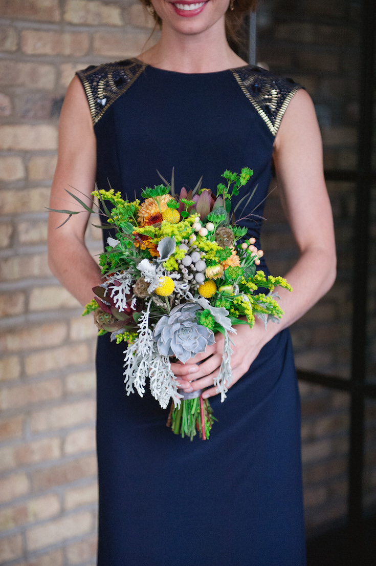 navy-blue-bridesmaid-dress-and-bouquet-roots-of-life-photography