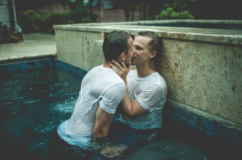 Image for Peter and Tommy’s Sexy Swimming Pool Engagement Session