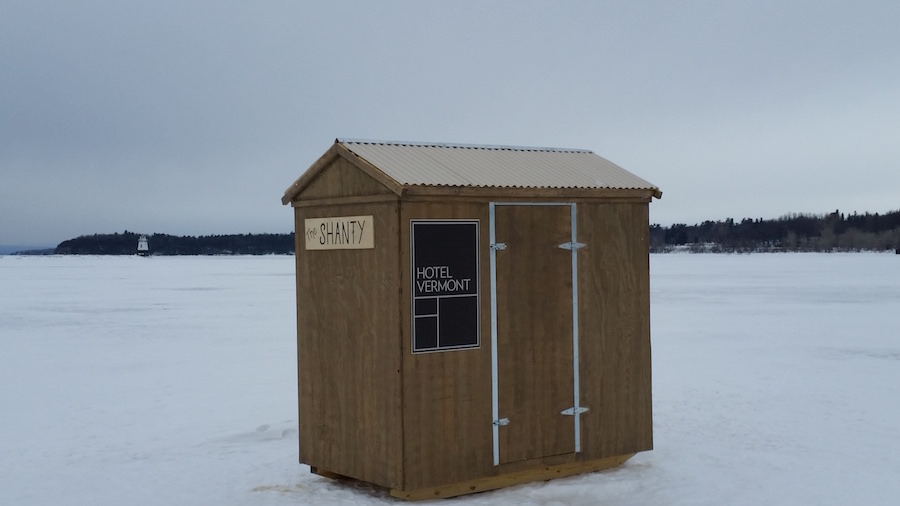 Ice Shanty in Burlington Harbor- Hotel VT