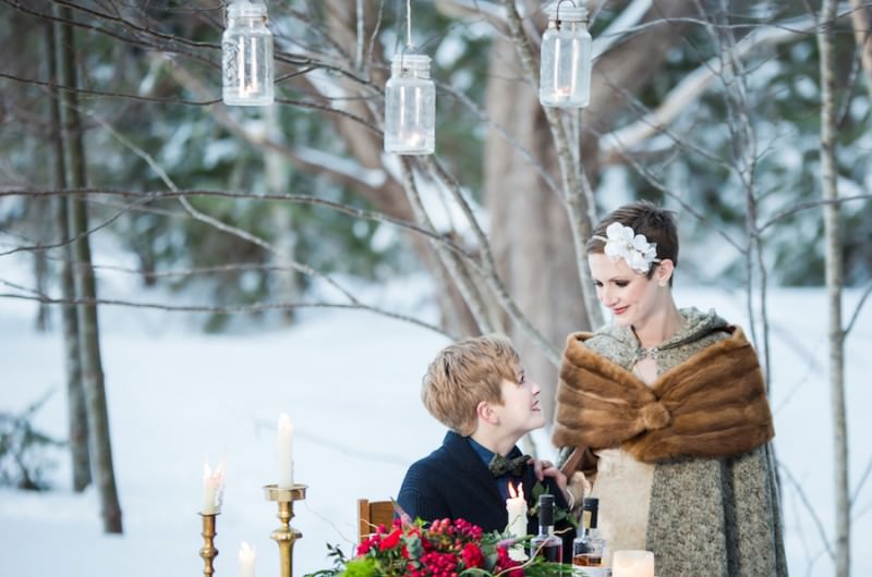 Image for A Romantic Woodsy Winter Wedding Shoot