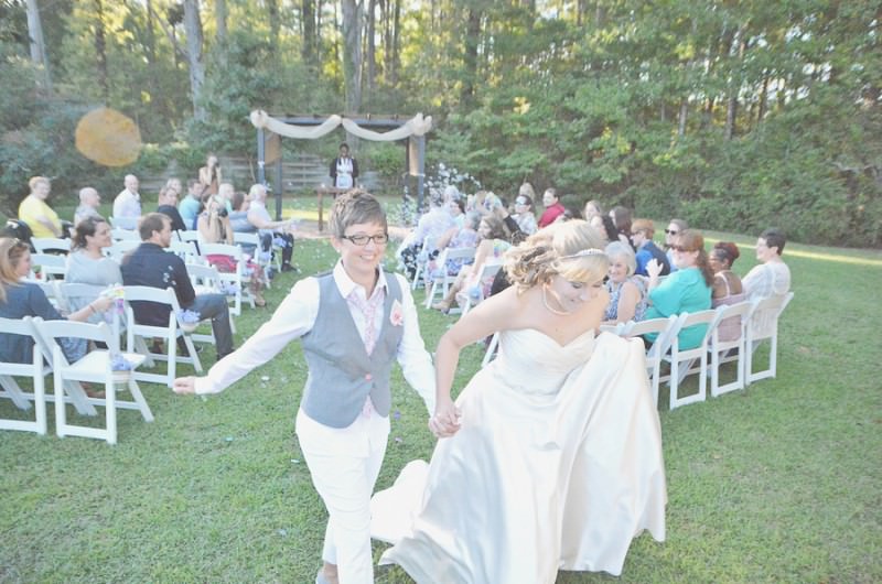 Image for Amanda and Jennifer’s Backyard Carnival-Themed Wedding
