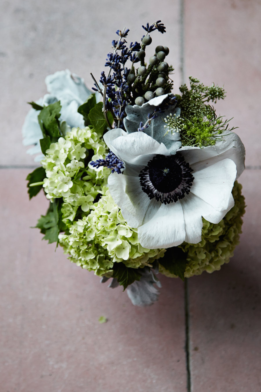 Anemone and Lavender bouquet