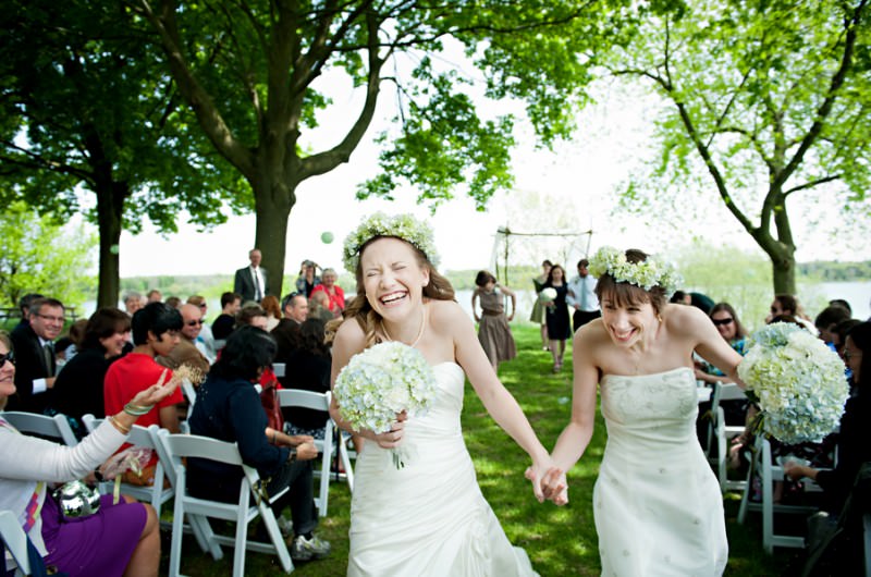 Image for Sarah and Sara’s Sweet Lakeside Wedding