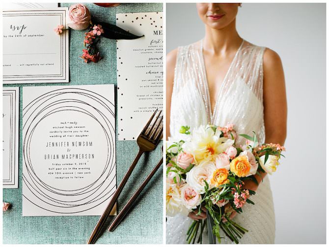 Dreamy Mint and Rose Gold Styled Shoot with Minted