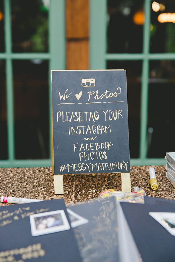 chalkboard-wedding-social-media-signage