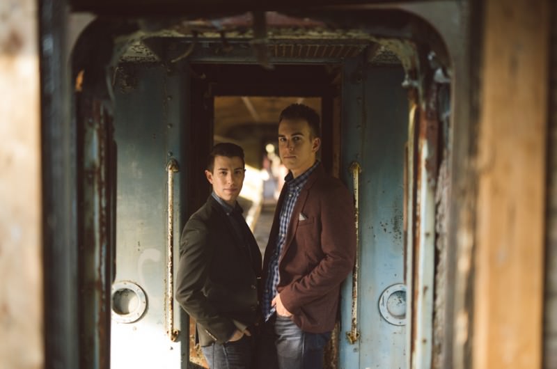 Image for Blake and Brendan’s Abandoned Train Station Engagement Shoot