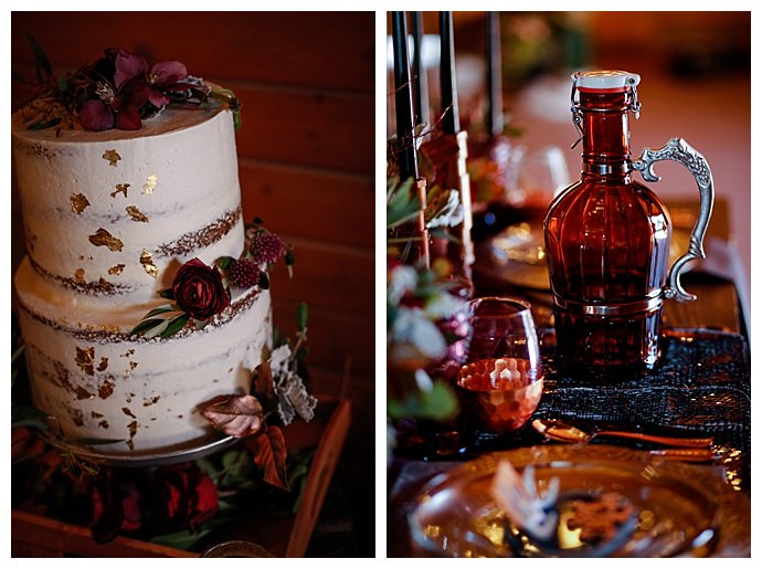 jessica-lefleur-photography-copper-gold-flecked-wedding-cake