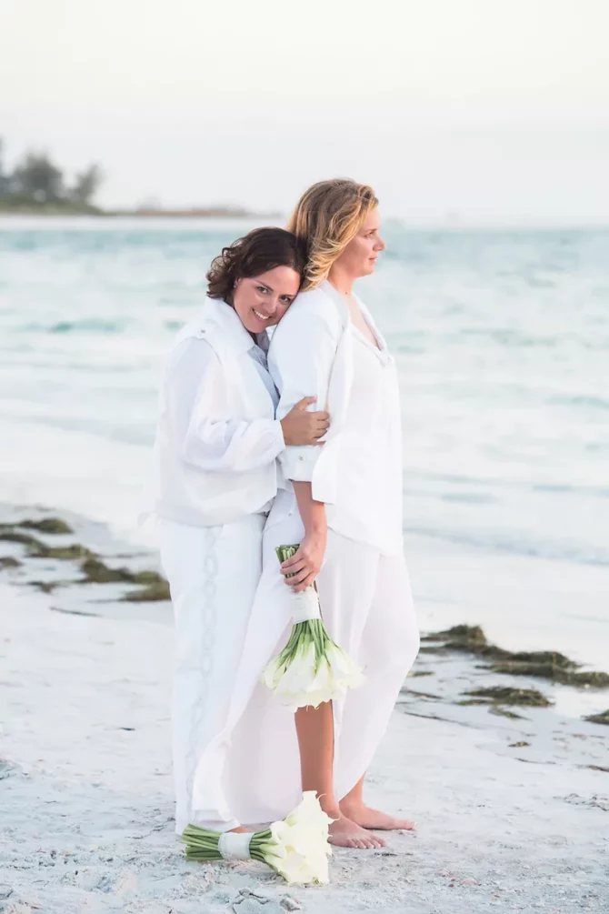 Laura and Lauren’s Nautical-Themed Beach Wedding at Longboat Key