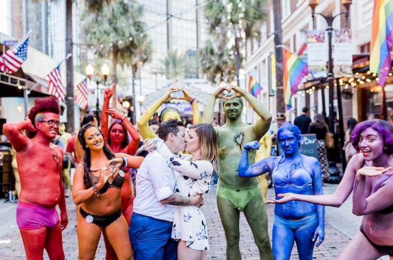 Image for Celebrating Love Amidst A Tragedy: Chelsea and Christina’s Downtown Orlando Engagement Shoot