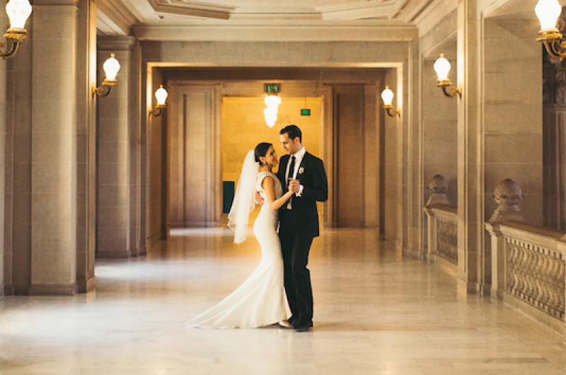 Image for Ballroom Dancers Kelly and Richard’s Romantic City Hall Wedding