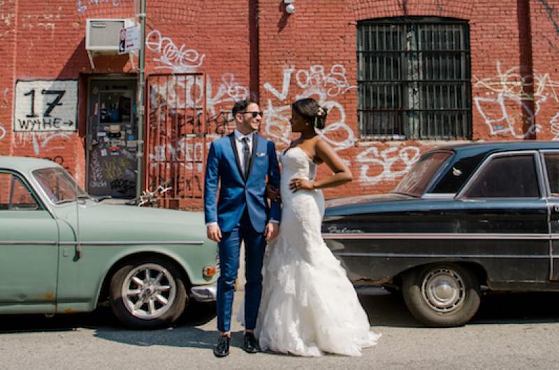 Image for Astin and J’s Lush Romantic Wedding at Brooklyn’s MyMoon
