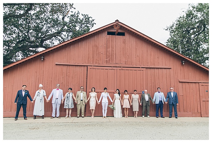 family wedding photo