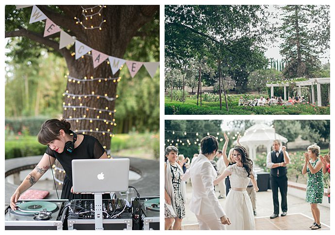 rustic garden party reception