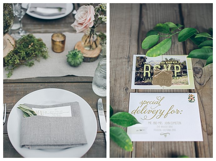 rustic garden party wedding tabletop