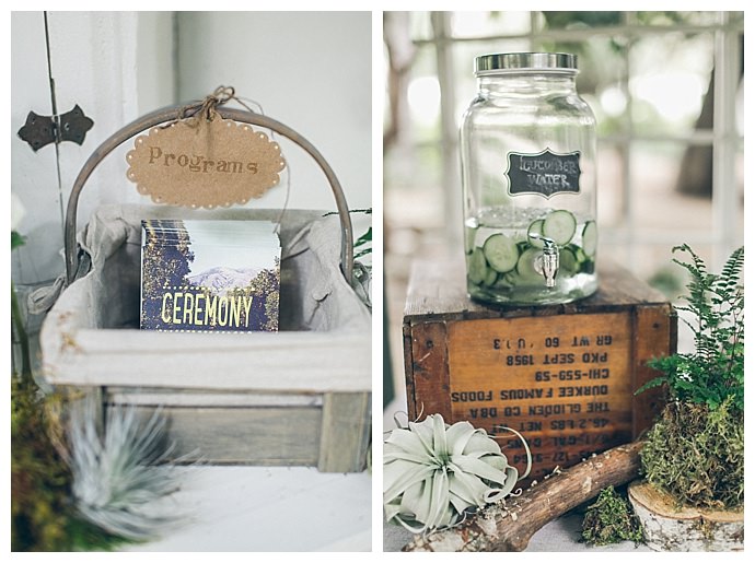 rustic garden wedding ceremony inspiration