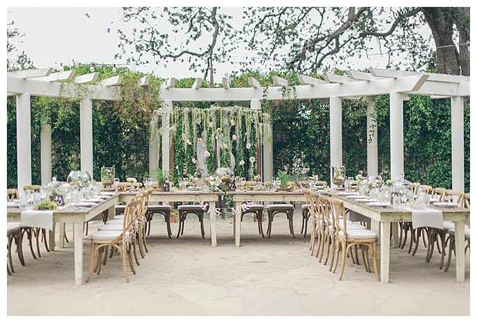 rustic garden wedding reception inspiration