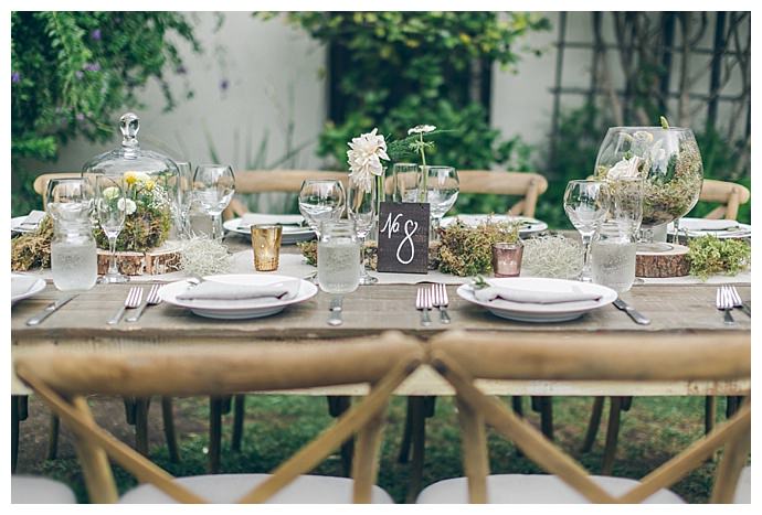 rustic garden wedding tabletop inspiration