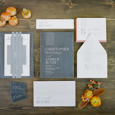 Slate Wedding Invitation