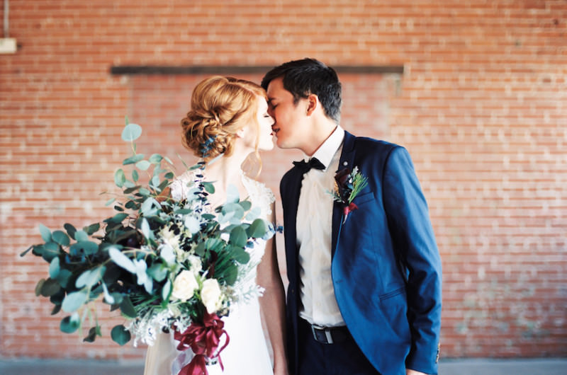 Image for Deck the Halls: Industrial Christmas Wedding Inspiration