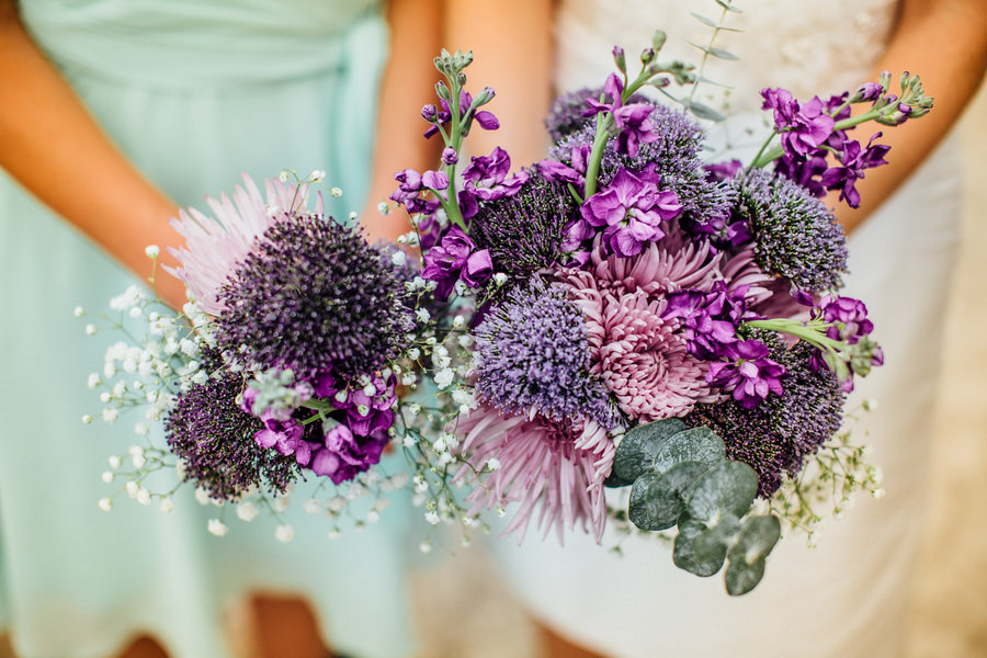 Monochromatic Purple Bridal Bouquet