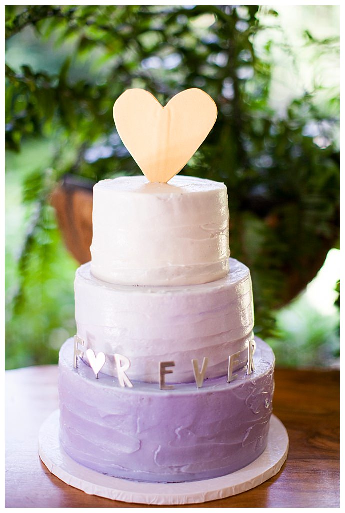 Purple Ombre Wedding Cake