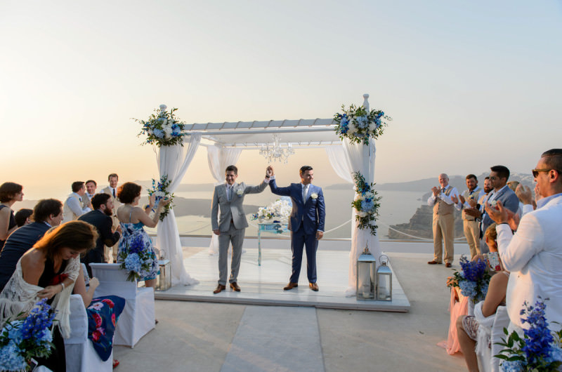 Image for Dimitri and Mariano’s Breathtaking Destination Wedding in Santorini