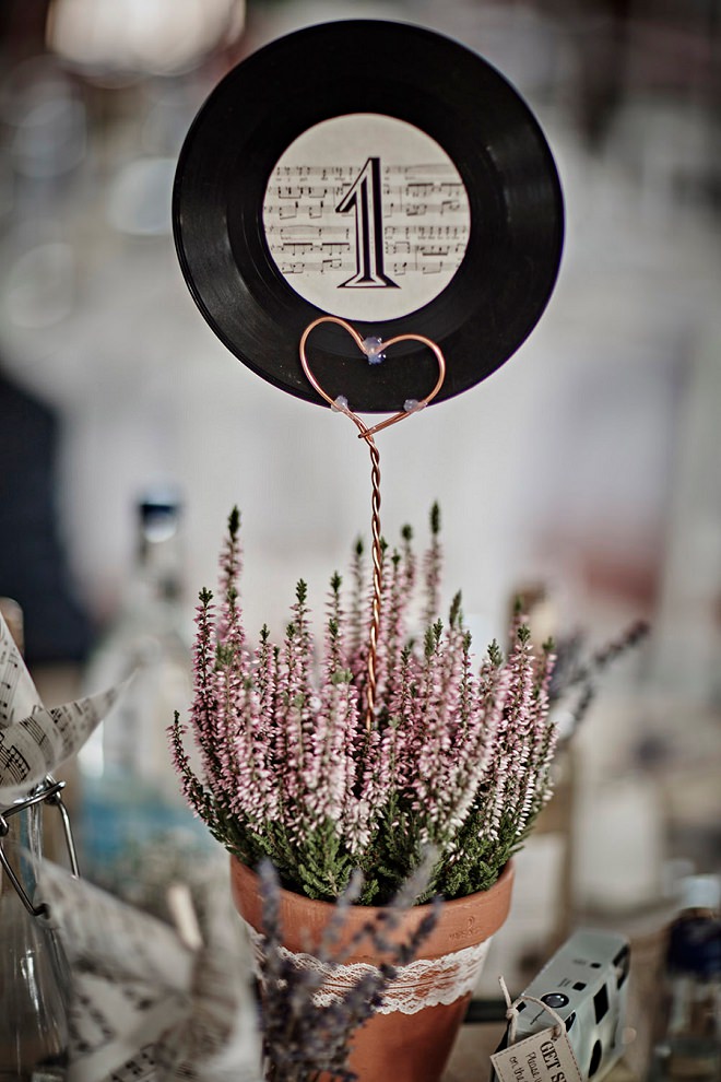 vinyl-record-table-number-wedding-centerpiece