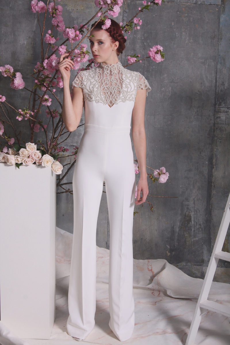 8 Stunning Pantsuits From Spring 2018 Bridal Fashion Week Collections