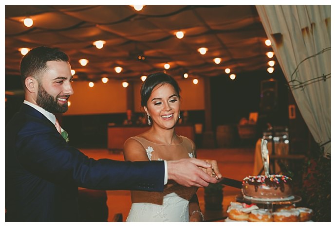 donut-wedding-cake-cutting-ceremony-ryan-horban-photography