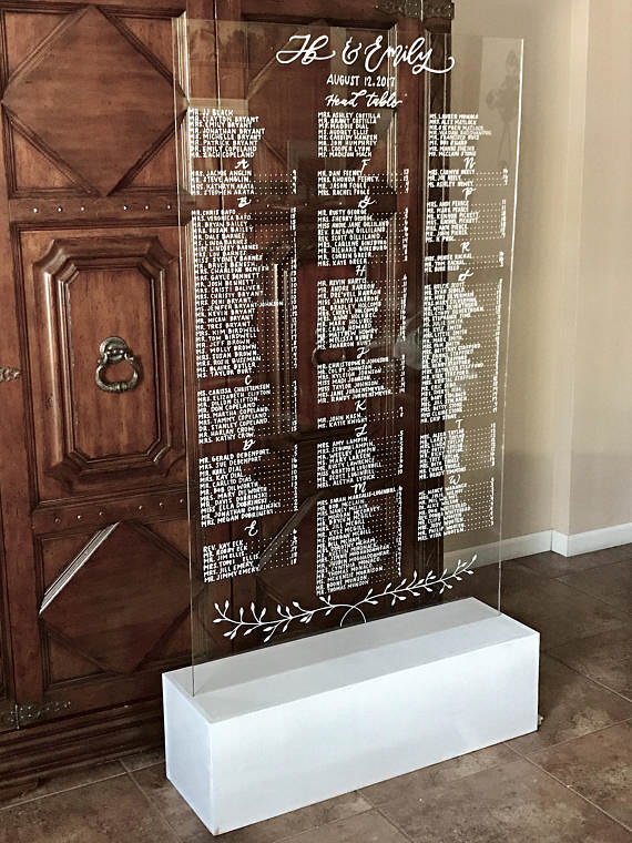 Acrylic Box Seating Chart