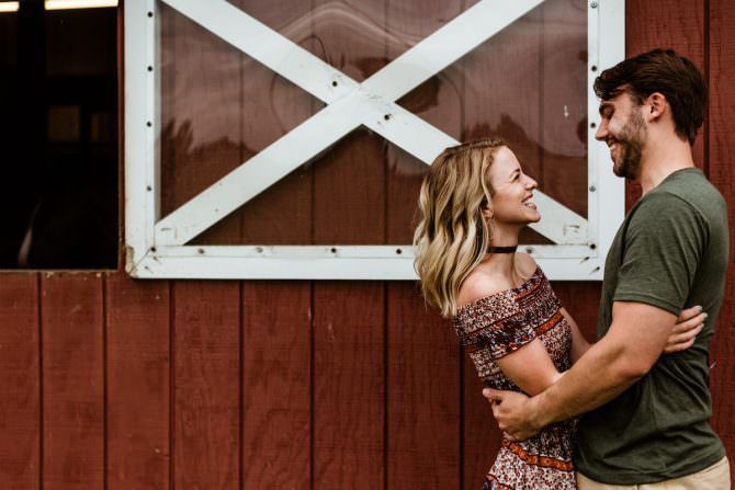 Kaitlyn and Blake’s Candid Family Farm Engagement Shoot