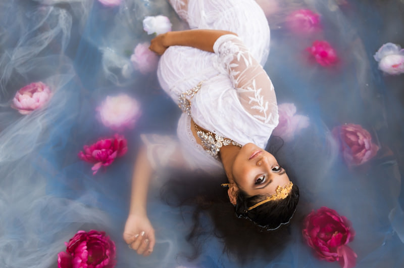 Image for Preeti’s Striking and Serene Flower Bath Expecting Session