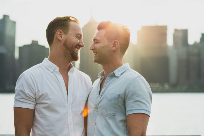 Steven and Dustin’s Candid Long Island City Engagement Session