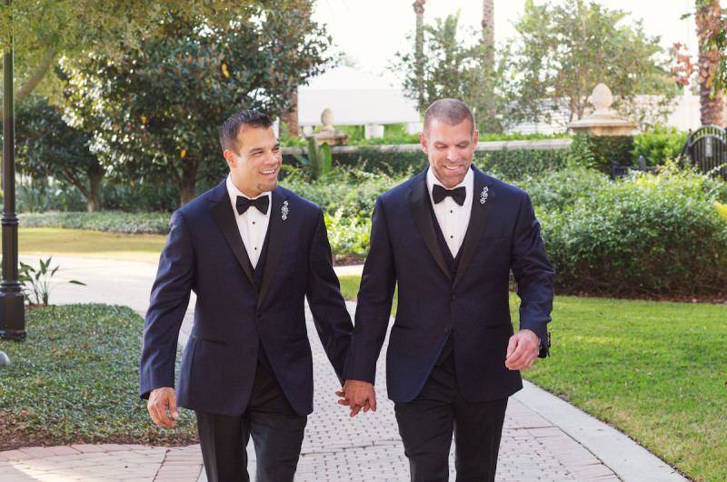 Image for Keith and Edwin’s Modern Navy Blue Wedding at the Ritz Carlton
